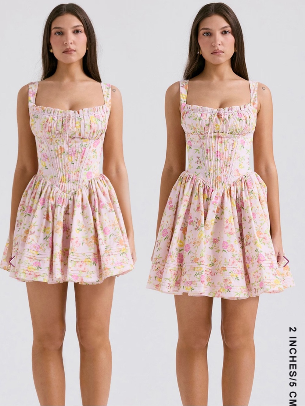 NWT HOUSE OF CB NATASSIA - Pink Meadow Cotton Mini Dress Size XS Longer length - Picture 3 of 16